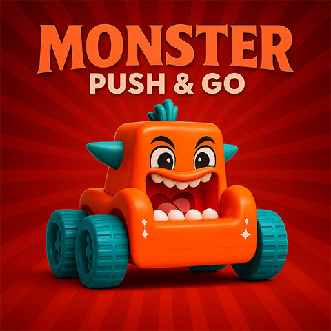 Monster Push & Go (Set of 12 Pieces)